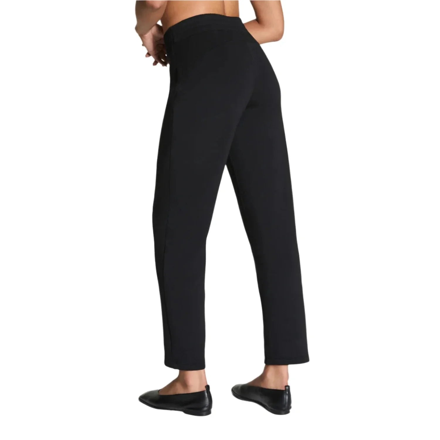SPANX 02. WOMENS APPAREL - WOMENS PANTS - WOMENS PANTS LOUNGE Women's AirEssentials Slim Straight Pant VERY BLACK