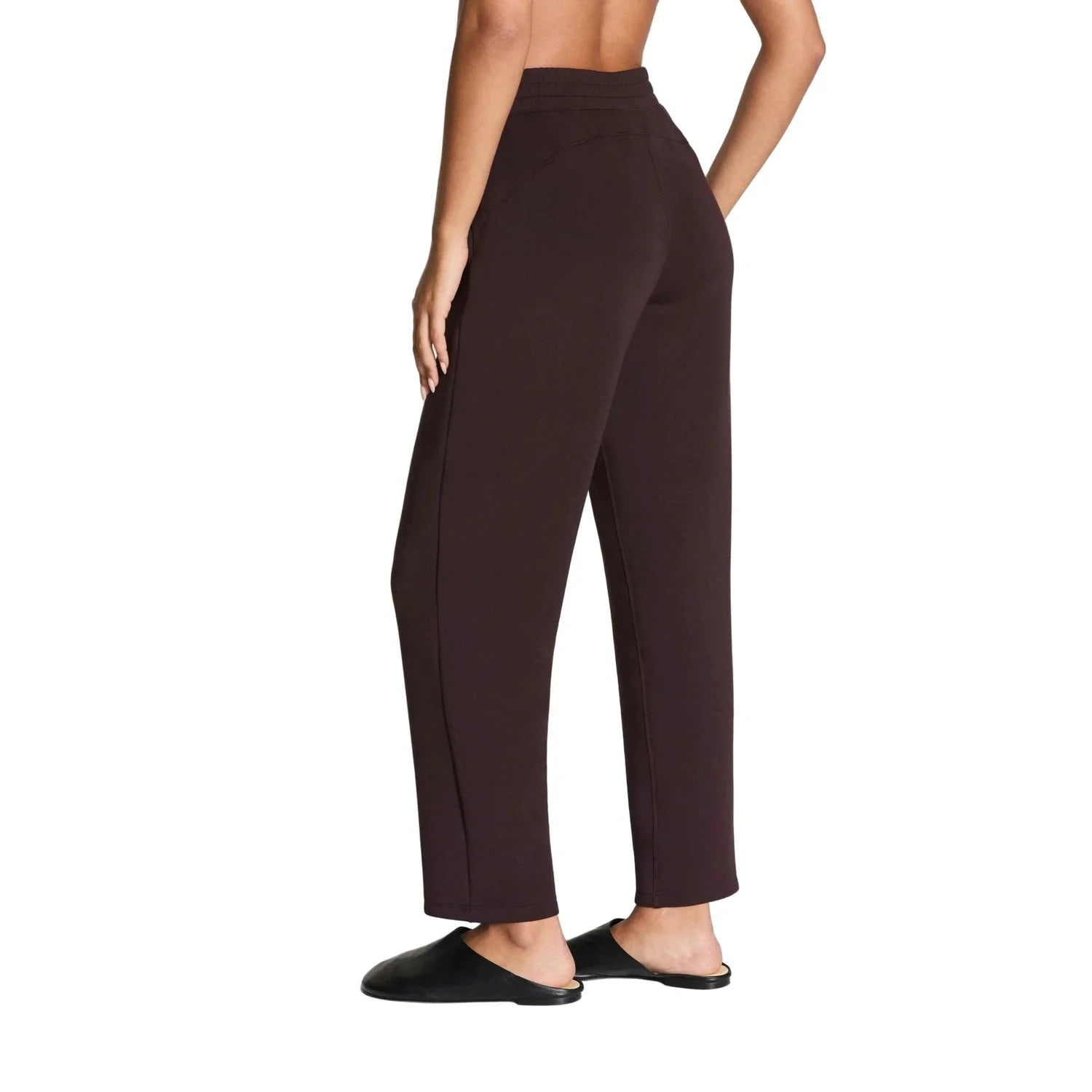 SPANX 02. WOMENS APPAREL - WOMENS PANTS - WOMENS PANTS LOUNGE Women's AirEssentials Slim Straight Pant TRUFFLE BROWN