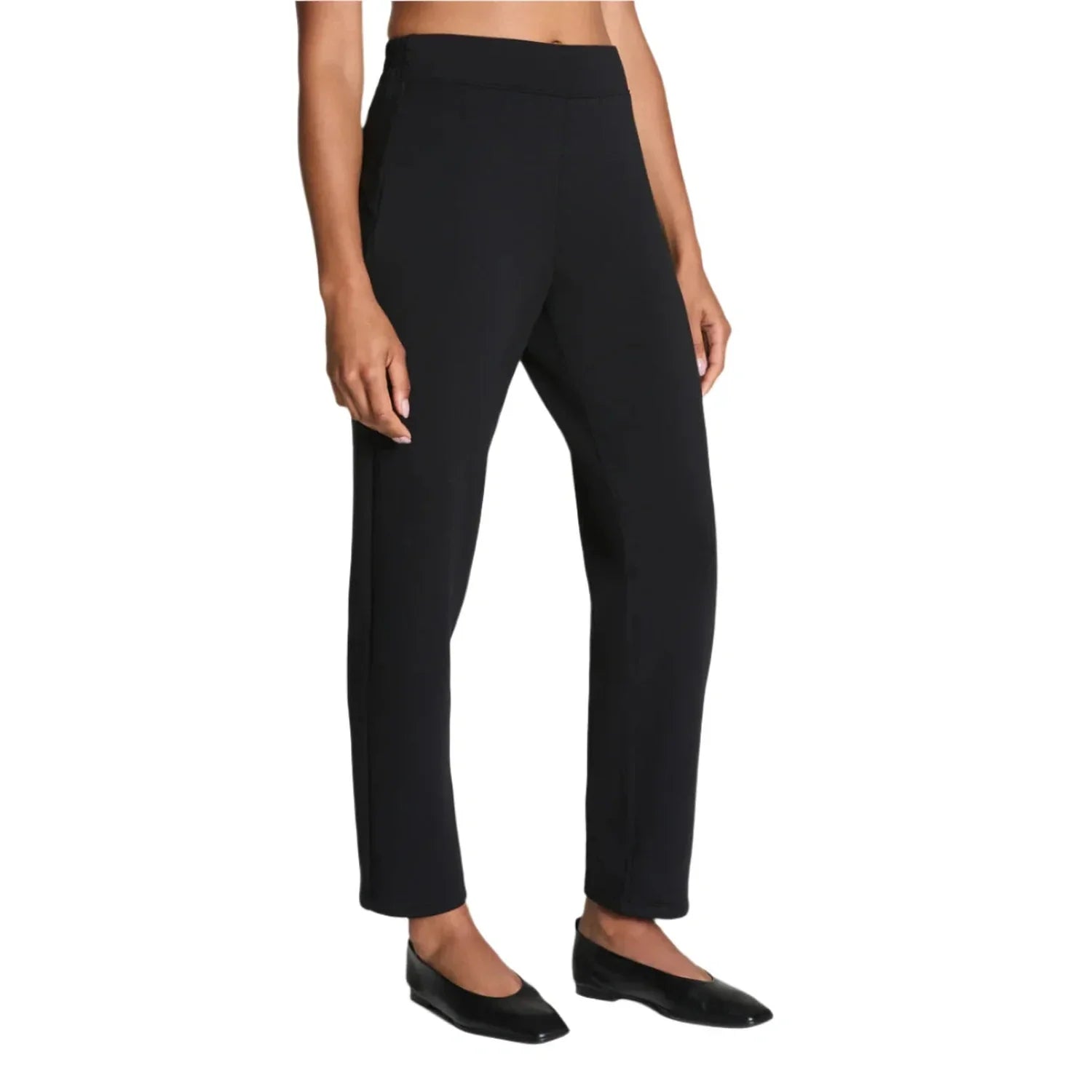 SPANX 02. WOMENS APPAREL - WOMENS PANTS - WOMENS PANTS LOUNGE Women's AirEssentials Slim Straight Pant VERY BLACK