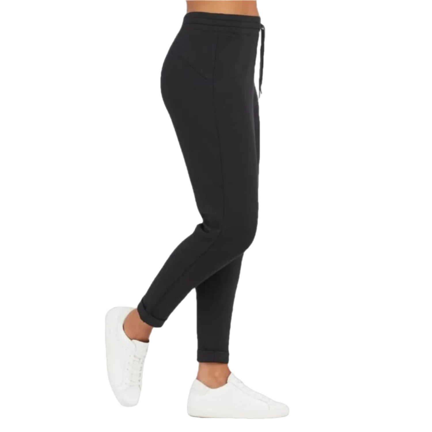 SPANX 02. WOMENS APPAREL - WOMENS PANTS - WOMENS PANTS LOUNGE Women's AirEssentials Tapered Pant VERY BLACK