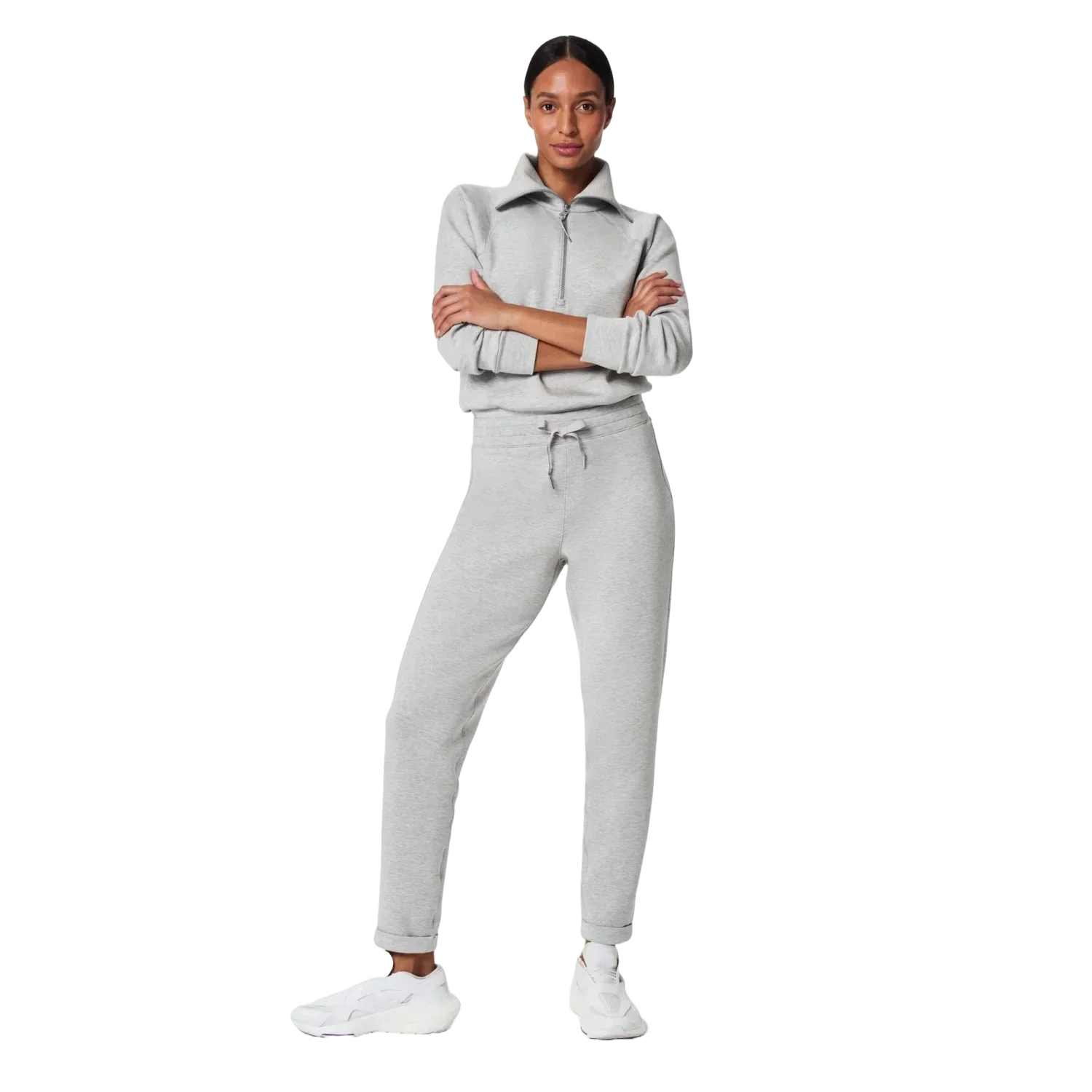 SPANX 02. WOMENS APPAREL - WOMENS PANTS - WOMENS PANTS LOUNGE Women's AirEssentials Tapered Pant LIT GREY HEATHER