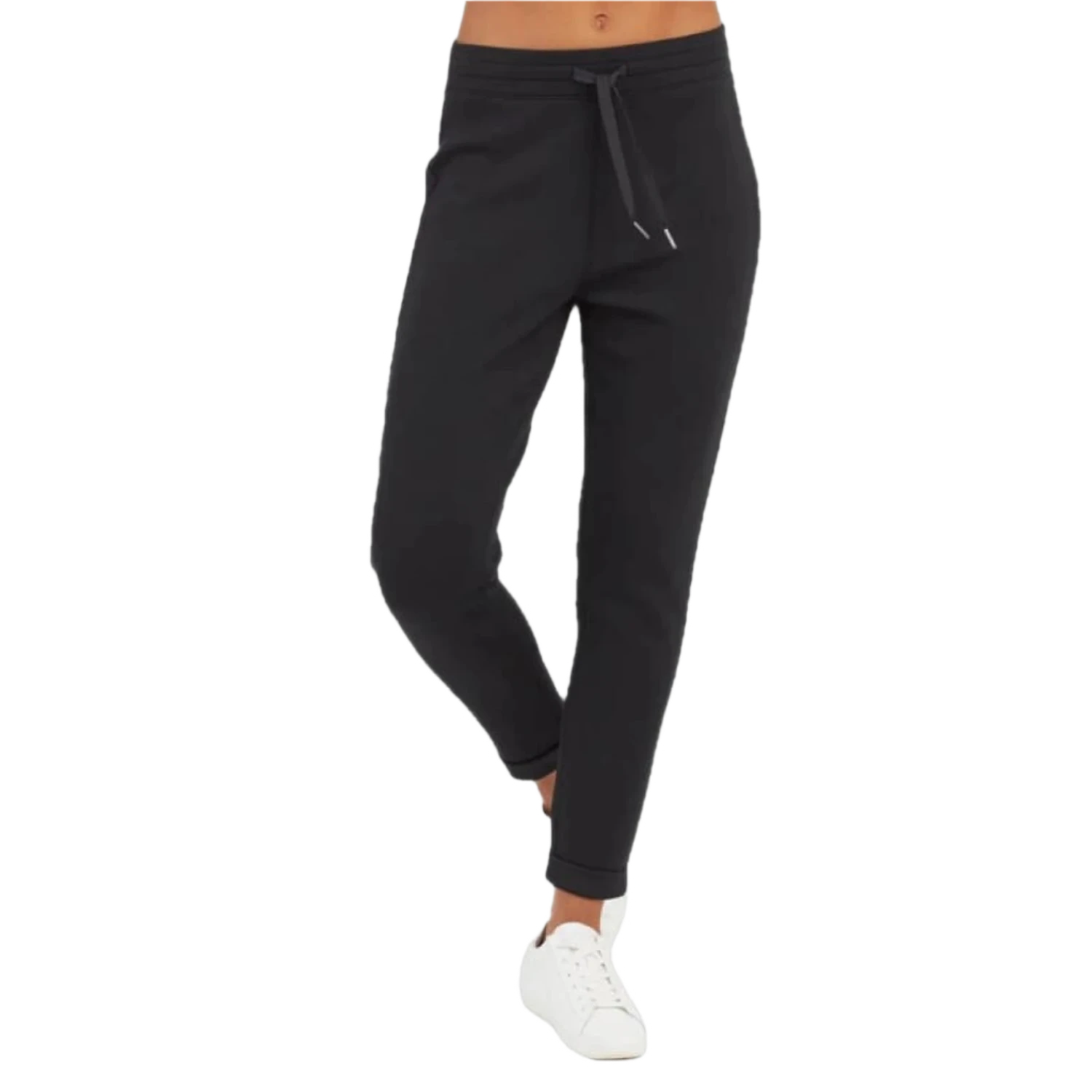 SPANX 02. WOMENS APPAREL - WOMENS PANTS - WOMENS PANTS LOUNGE Women's AirEssentials Tapered Pant VERY BLACK