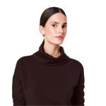 SPANX 02. WOMENS APPAREL - WOMENS HOODIES|SWEATERS - WOMENS PO SWEATERS Women's AirEssentials Turtleneck Tunic TRUFFLE BROWN