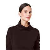 SPANX 02. WOMENS APPAREL - WOMENS HOODIES|SWEATERS - WOMENS PO SWEATERS Women's AirEssentials Turtleneck Tunic TRUFFLE BROWN