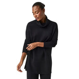 SPANX 02. WOMENS APPAREL - WOMENS HOODIES|SWEATERS - WOMENS PO SWEATERS Women's AirEssentials Turtleneck Tunic BLACK