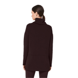 SPANX 02. WOMENS APPAREL - WOMENS HOODIES|SWEATERS - WOMENS PO SWEATERS Women's AirEssentials Turtleneck Tunic TRUFFLE BROWN