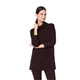 SPANX 02. WOMENS APPAREL - WOMENS HOODIES|SWEATERS - WOMENS PO SWEATERS Women's AirEssentials Turtleneck Tunic TRUFFLE BROWN