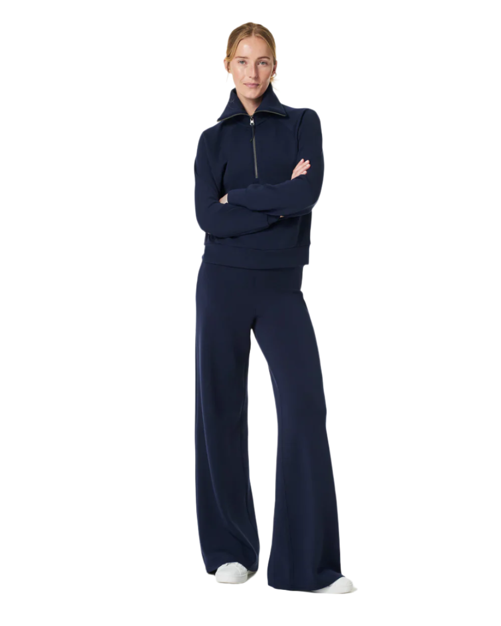 SPANX 02. WOMENS APPAREL - WOMENS PANTS - WOMENS PANTS LOUNGE Women's AirEssentials Wide Leg Pant TIMELESS NAVY