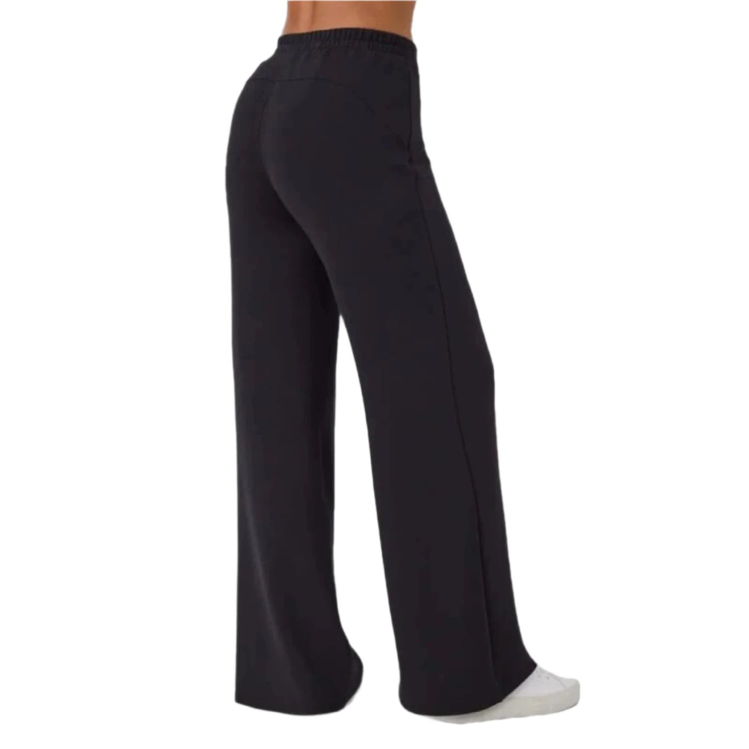 SPANX 02. WOMENS APPAREL - WOMENS PANTS - WOMENS PANTS LOUNGE Women's AirEssentials Wide Leg Pant VERY BLACK