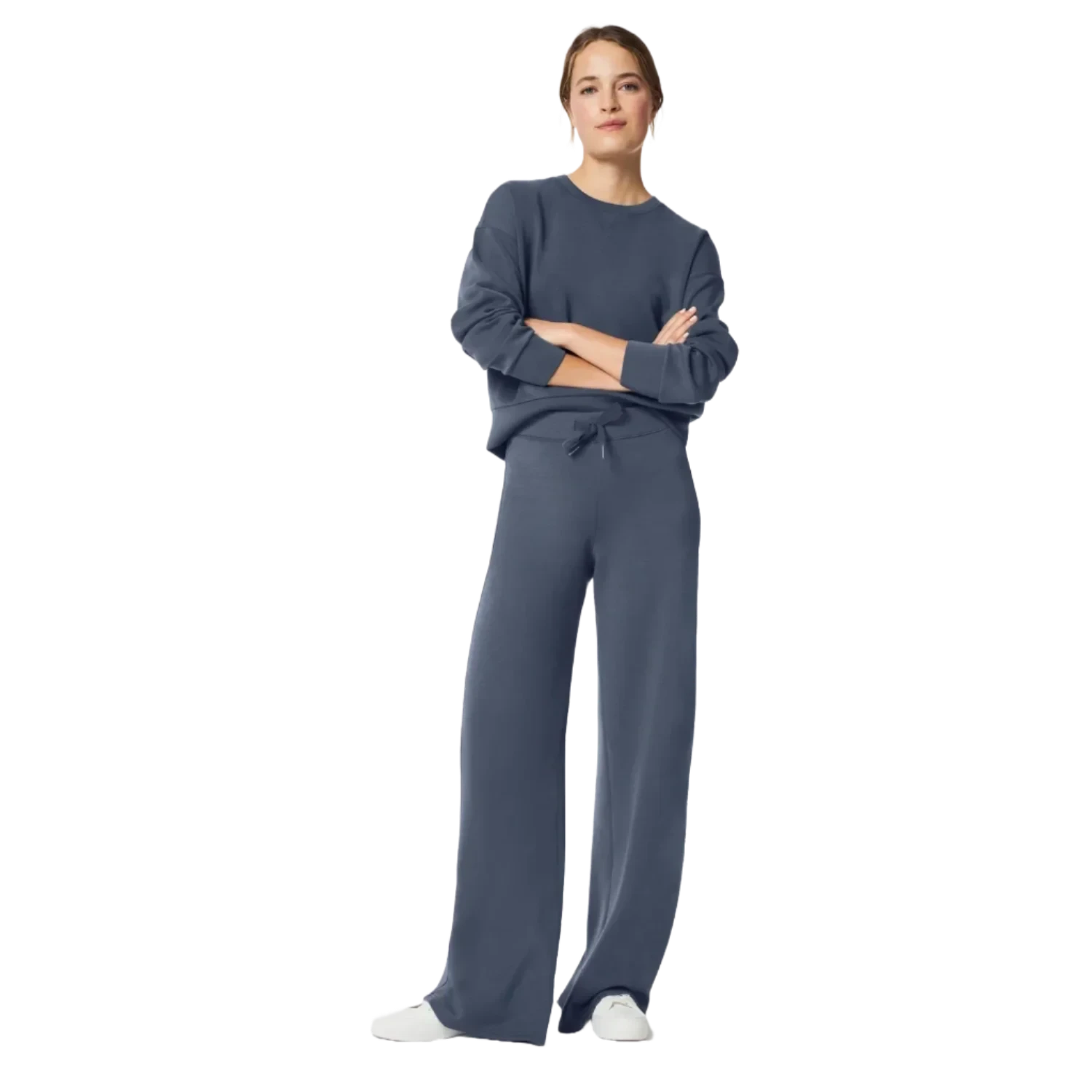 SPANX 02. WOMENS APPAREL - WOMENS PANTS - WOMENS PANTS LOUNGE Women's AirEssentials Wide Leg Pant DARK STORM