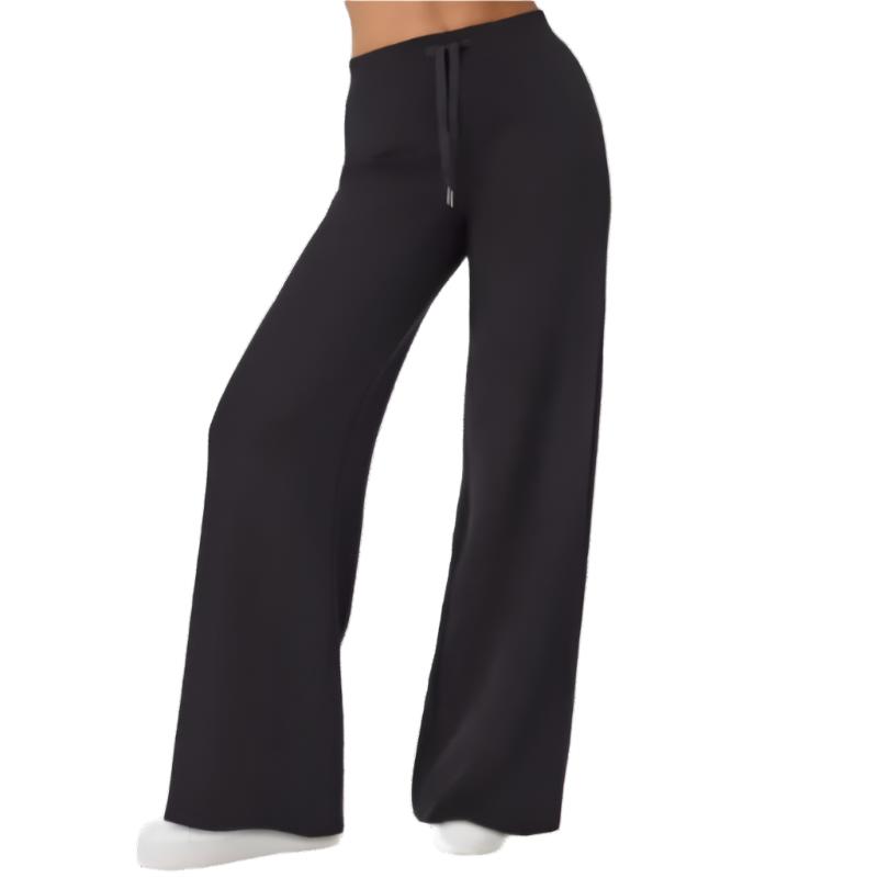 SPANX 02. WOMENS APPAREL - WOMENS PANTS - WOMENS PANTS LOUNGE Women's AirEssentials Wide Leg Pant VERY BLACK