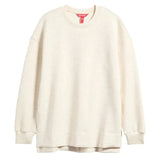 SPANX 02. WOMENS APPAREL - WOMENS HOODIES|SWEATERS - WOMENS PO SWEATERS Women's Brushed Airessentials Crewneck Top HEATHER CREAM