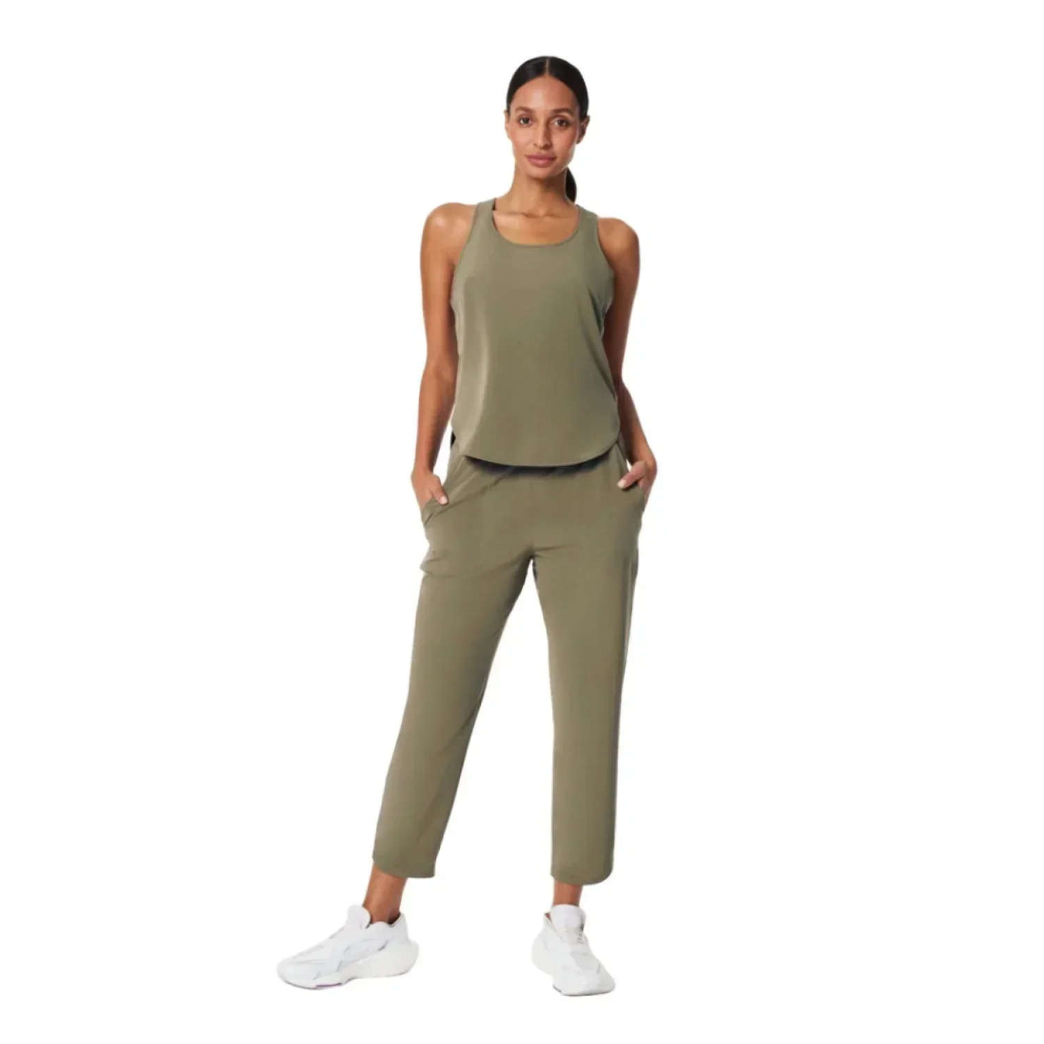 SPANX 02. WOMENS APPAREL - WOMENS PANTS - WOMENS PANTS CASUAL Women's Casual Fridays Tapered Pant TUSCAN OLIVE