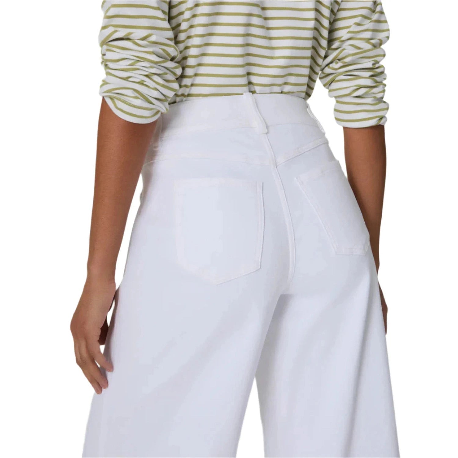 SPANX 02. WOMENS APPAREL - WOMENS PANTS - WOMENS PANTS CASUAL Women's Crop Wide Leg Jeans WHITE