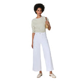 SPANX 02. WOMENS APPAREL - WOMENS PANTS - WOMENS PANTS CASUAL Women's Crop Wide Leg Jeans WHITE