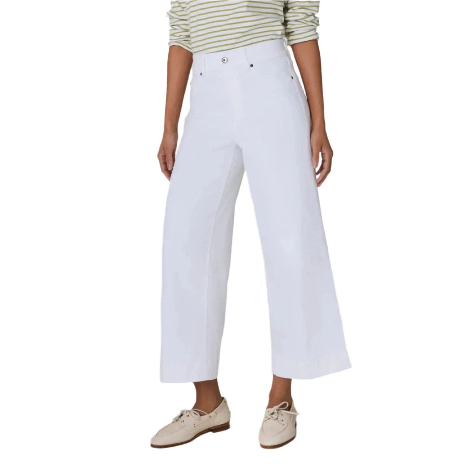 SPANX 02. WOMENS APPAREL - WOMENS PANTS - WOMENS PANTS CASUAL Women's Crop Wide Leg Jeans WHITE