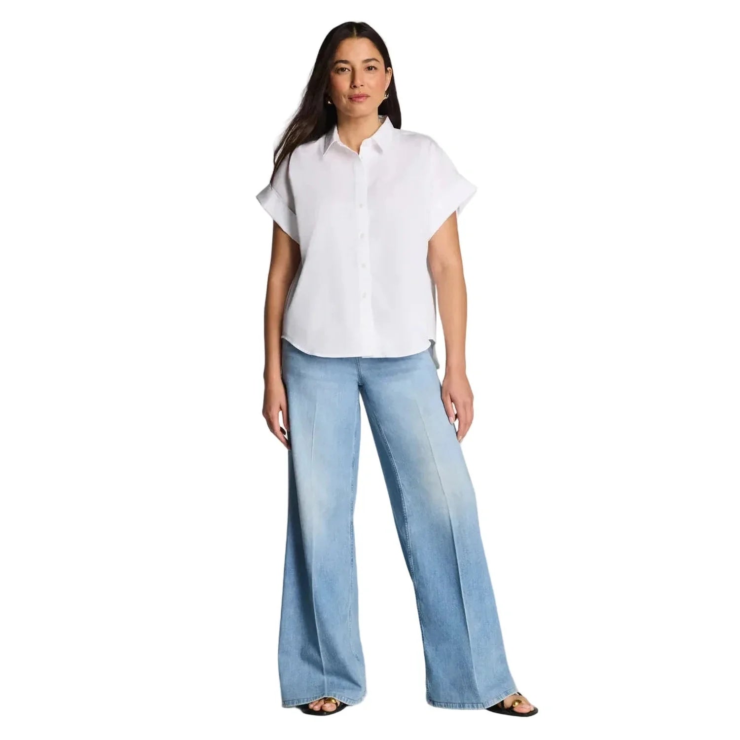 Women’s Poplin Oversized Short Sleeve Shirt SPANX