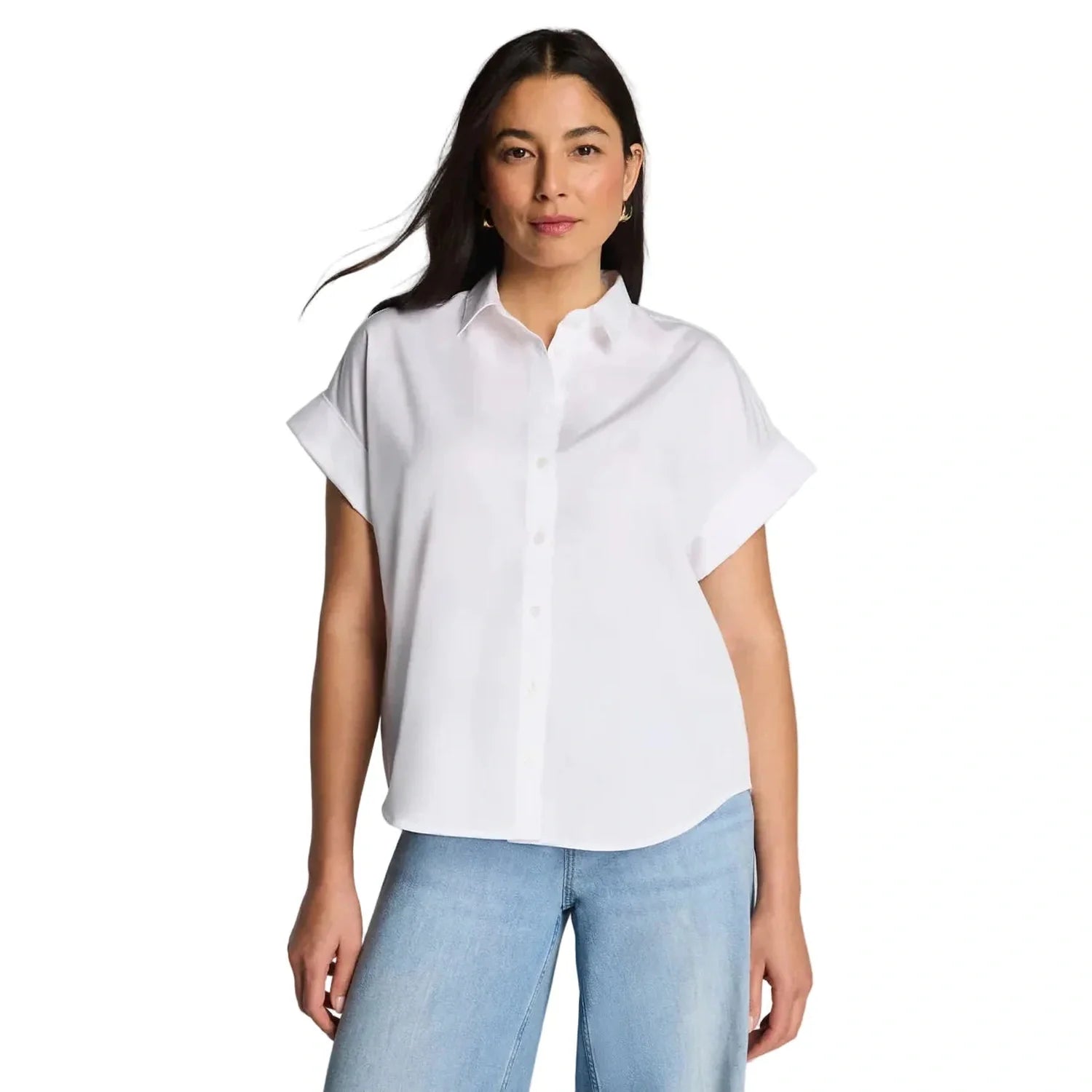 Women’s Poplin Oversized Short Sleeve Shirt SPANX - CLASSIC