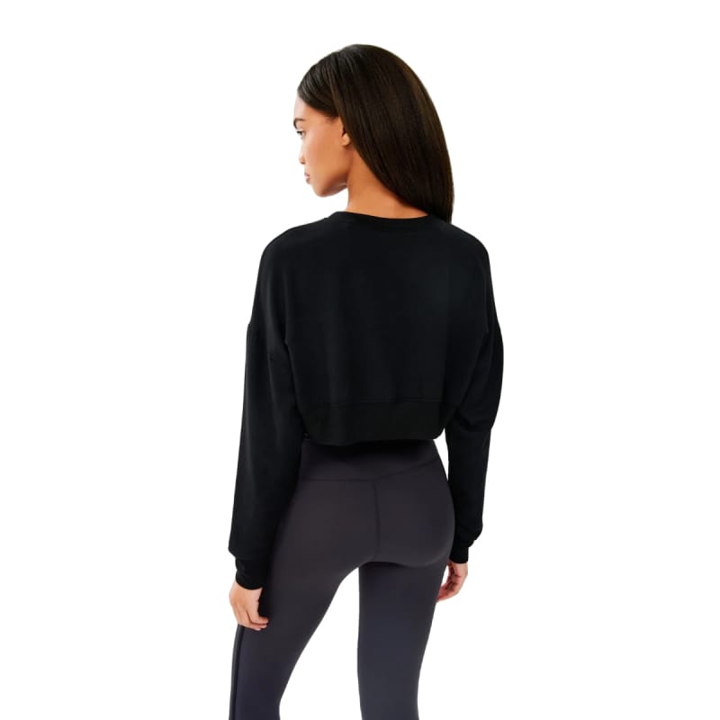 SPLITS 59 09. W. SPORTSWEAR - W. ACTIVE TOP Women's Noah Fleece Crop Sweatshirt BLACK