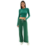 Women’s Louise Rib Long Sleeve Crop Splits59
