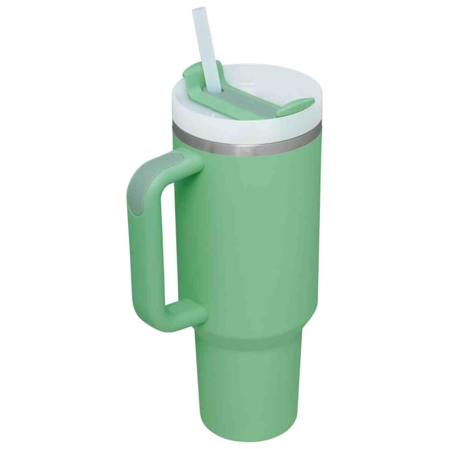 Stanley 08. DRINKWARE - WATER BOTTLES - WATER BOTTLES The Quencher H2.0 Flowstate Tumbler 40 oz JADE