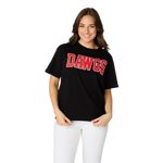 Stewart Simmons 02. WOMENS APPAREL - WOMENS SS SHIRTS - WOMENS SS CASUAL Women's UGA The Varsity Boyfriend Tee BLACK