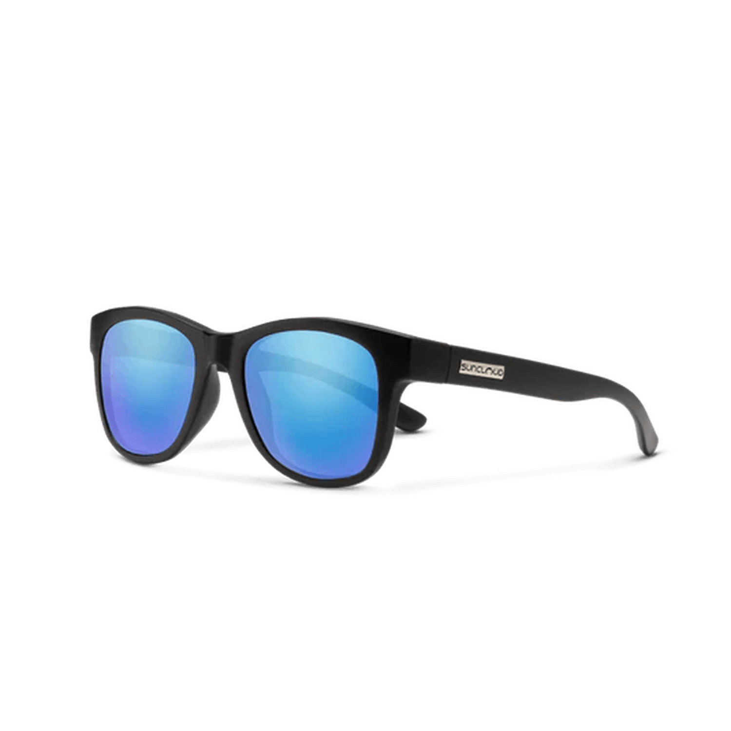 Suncloud Optics 07. EYEWEAR - SUNGLASSES - SUNGLASSES Leeway MATTE BLACK POLARIZED BLUE MIRROR