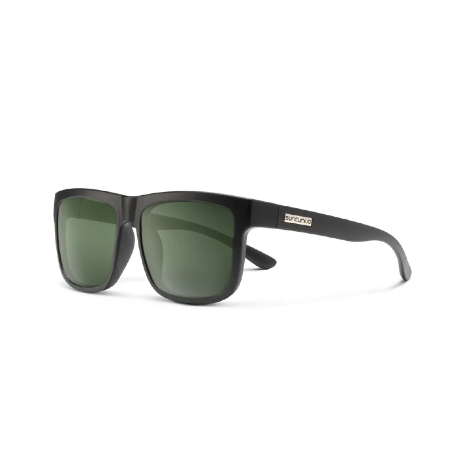 Suncloud Optics 07. EYEWEAR - SUNGLASSES - SUNGLASSES Quiver MATTE BLACK POLARIZED GRAY GREEN