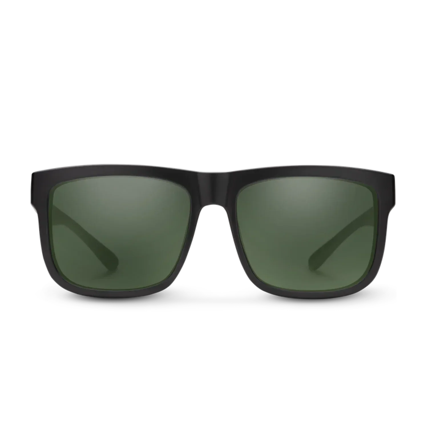 Suncloud Optics 07. EYEWEAR - SUNGLASSES - SUNGLASSES Quiver MATTE BLACK POLARIZED GRAY GREEN