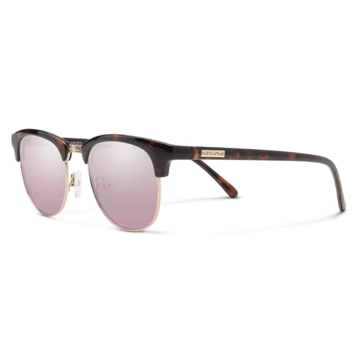Suncloud Optics Step Out: Tortoise Polarized Pink Gold Mirror