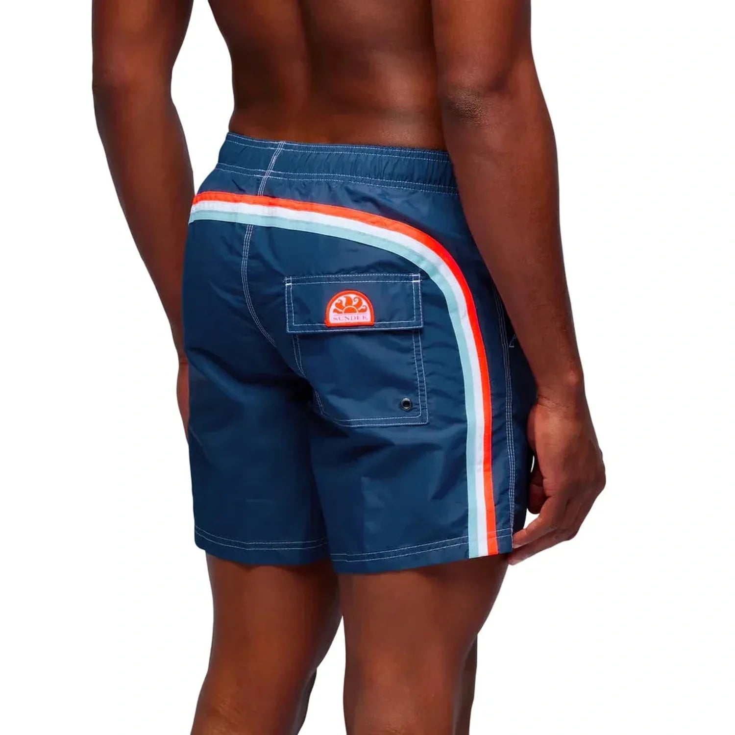 Men’s Iconic Taffeta Stretch Waist Mid-Length Swim Shorts