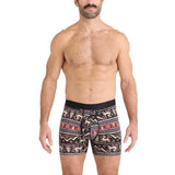 Saxx 01. MENS APPAREL - MENS UNDERWEAR - MENS UNDERWEAR Men's DropTemp® Cooling Cotton Boxer Brief Fly (2 Pack) CIB CARIBOU BLACK
