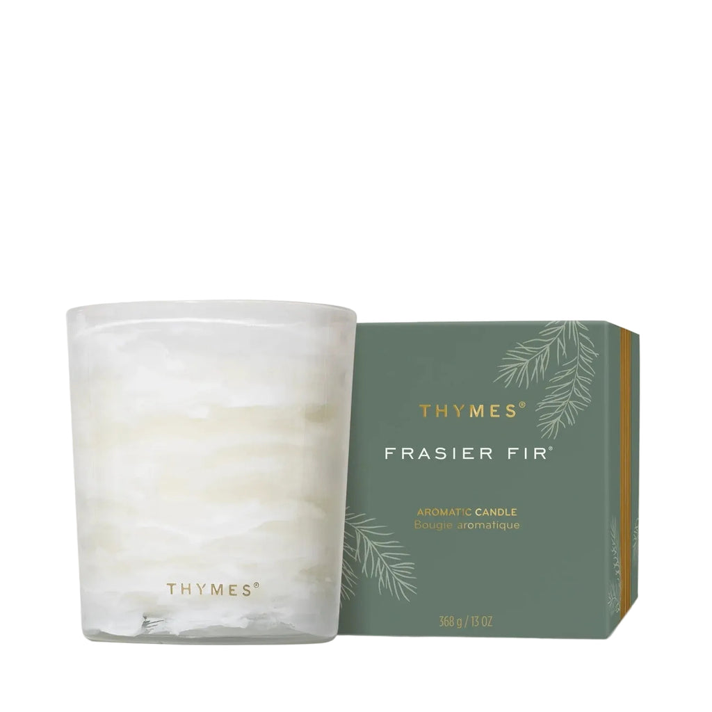 Thymes Frasier Fir Tidings 13 oz Candle, with gift box