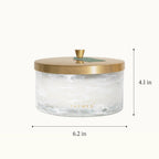 Thymes Frasier Fir Tidings 21 oz 4-Wick Candle, dimensions