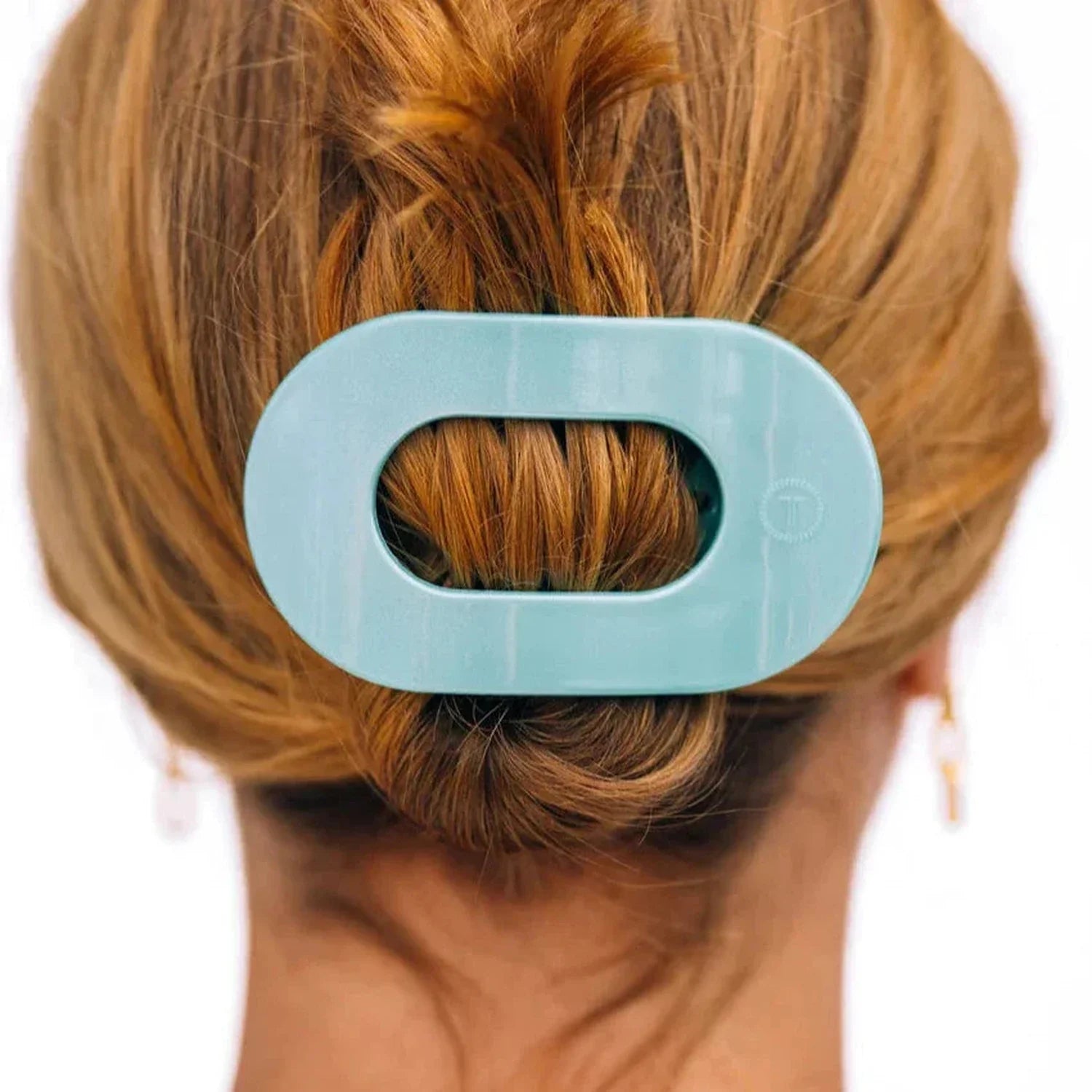 Teleties 10. GIFTS|ACCESSORIES - WOMENS ACCESSORIES - WOMENS HAIR ACCESSORIES Flat Round Clip TOTALLY TURQUOISE