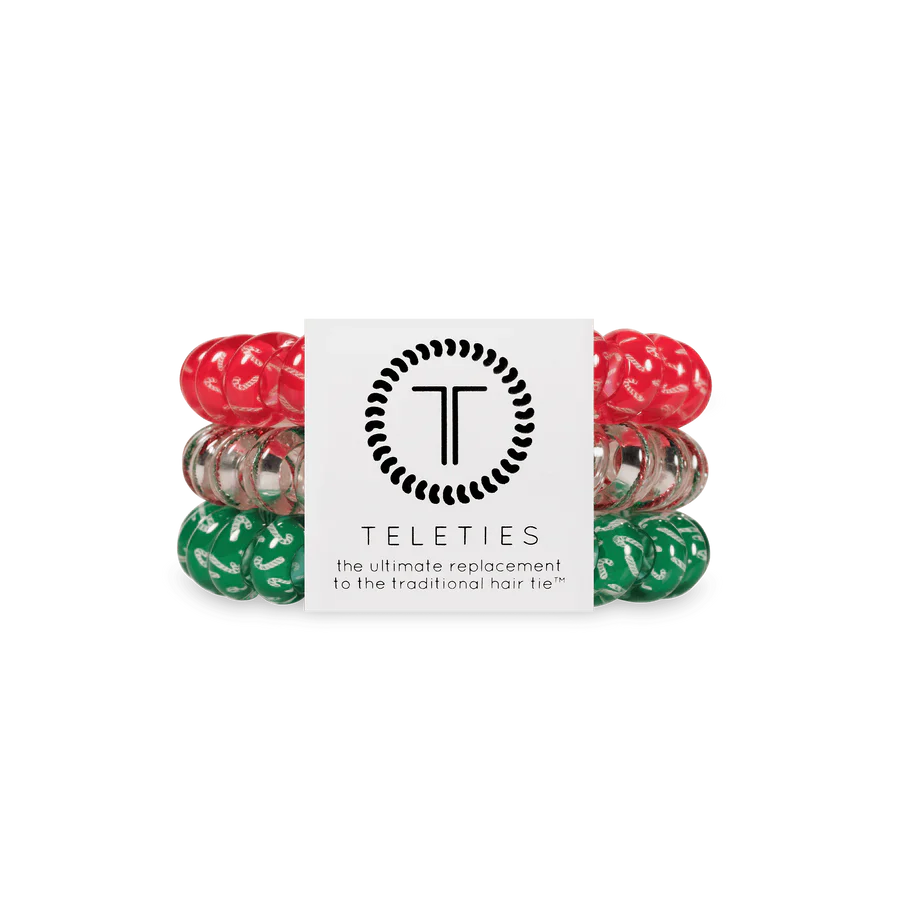 Teleties 10. GIFTS|ACCESSORIES - WOMENS ACCESSORIES - WOMENS HAIR ACCESSORIES Large Teleties HOOKED ON CHRISTMAS