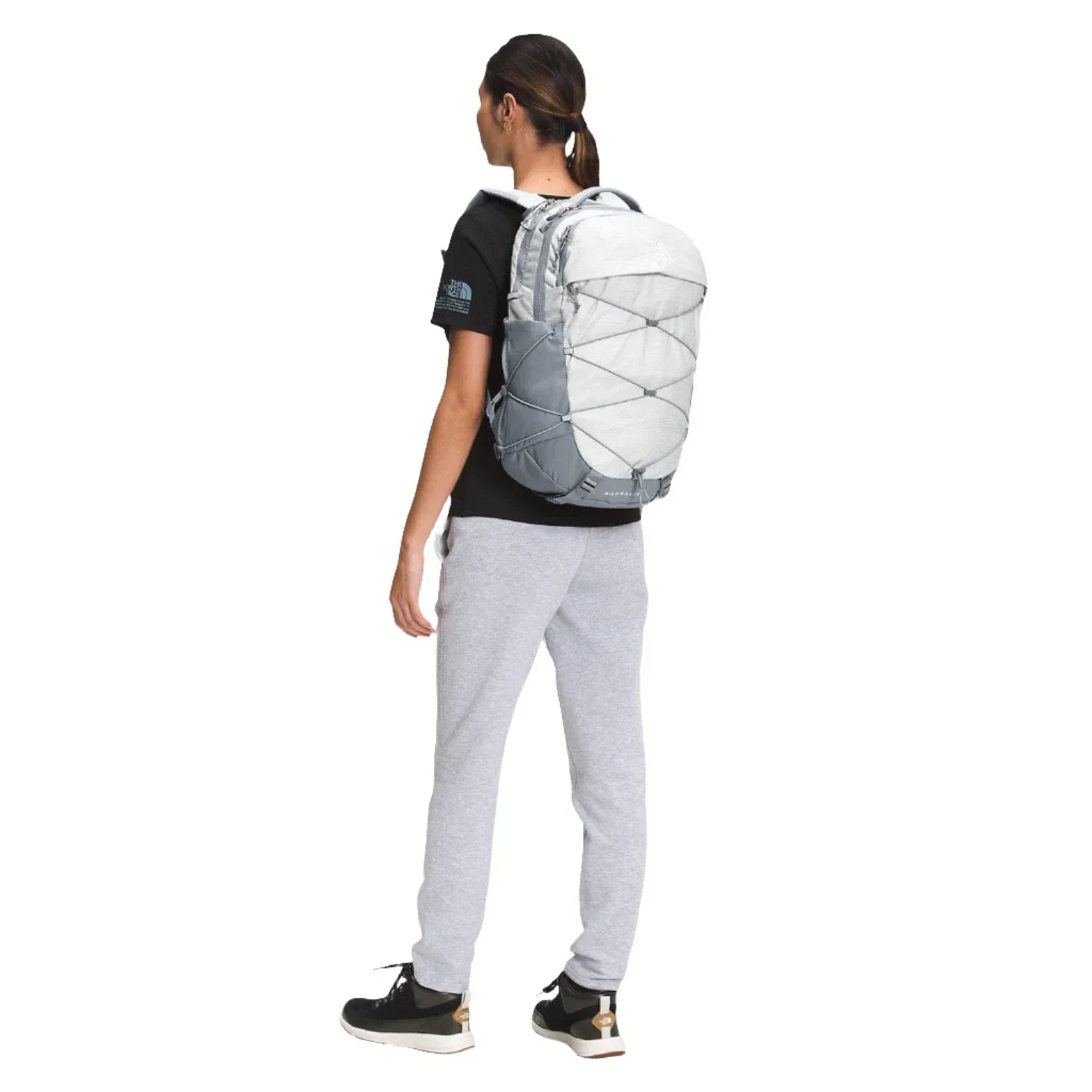 Women s The North Face Borealis Backpack TNF White Metallic Melange Mid Grey