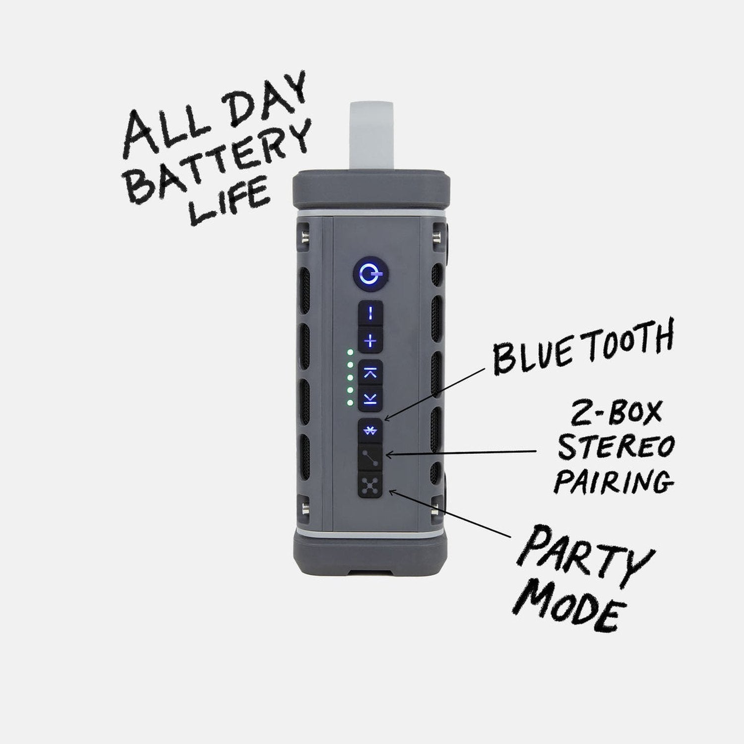 Turtlebox 12. HARDGOODS - ELECTRONICS - HEADPHONES|SPEAKER Ranger Speaker GRAY