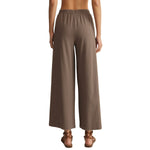 Z Supply 02. WOMENS APPAREL - WOMENS PANTS - WOMENS PANTS CASUAL Women's Scout Jersey Crop Flare Pant PFT PERFECTLY TAUPE