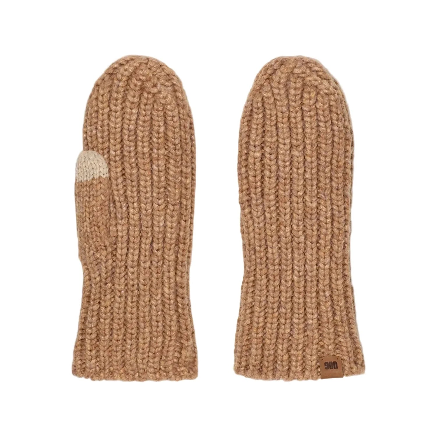 UGG 10. GIFTS|ACCESSORIES - WOMENS ACCESSORIES - WOMENS GLOVES CASUAL Women's Chunky Rib Mitten CAMEL