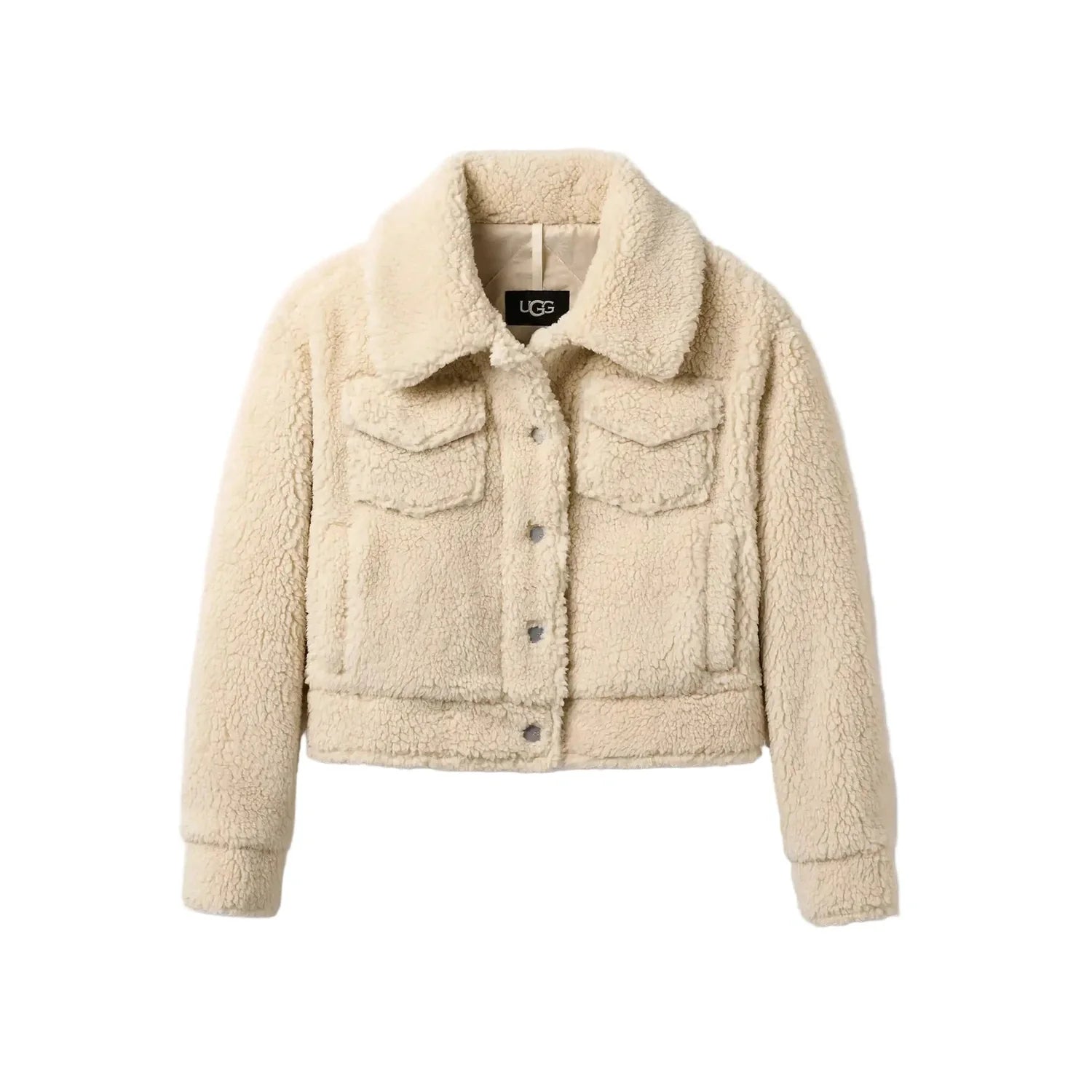 UGG 02. WOMENS APPAREL - WOMENS JACKETS - WOMENS JACKETS FLEECE Women's Frankie Short Trucker Jacket NATURAL II