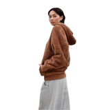 UGG 02. WOMENS APPAREL - WOMENS HOODIES|SWEATERS - WOMENS PO HOODY Women's Loyra Sherpa Hoodie CEDAR BARK