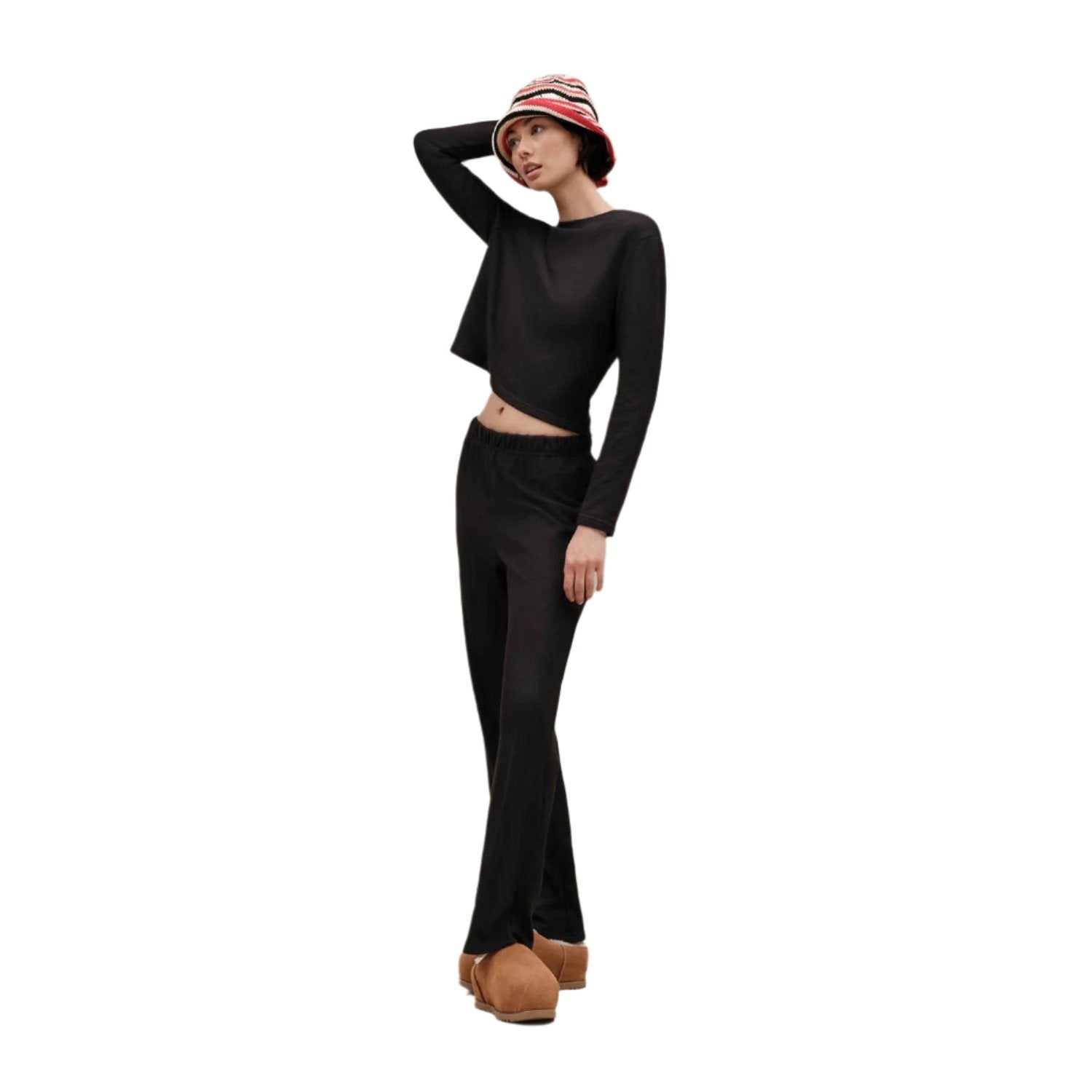 UGG 02. WOMENS APPAREL - WOMENS PANTS - WOMENS PANTS LOUNGE Women's May Set BLACK