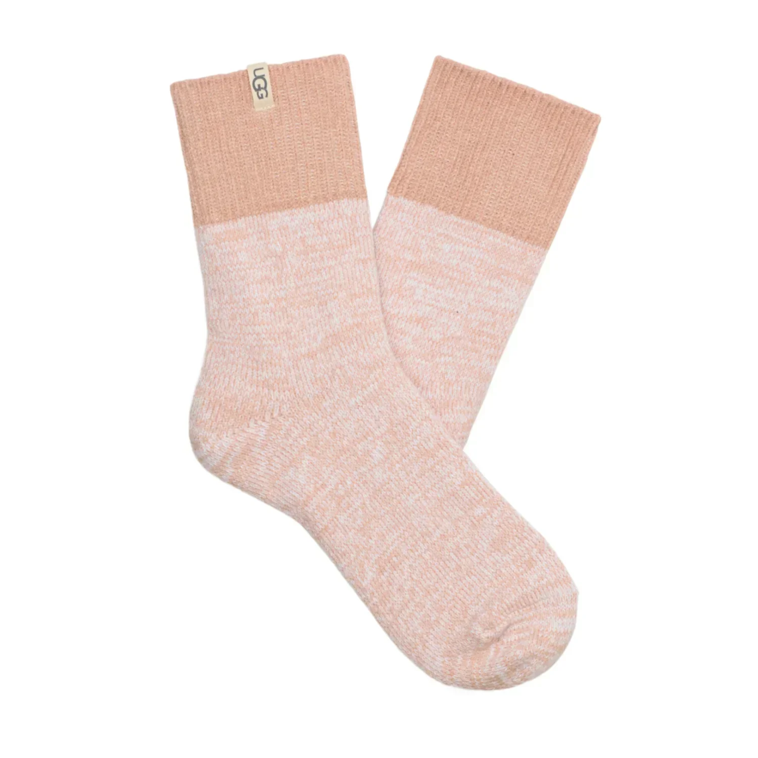 UGG 06. SOCKS - WOMENS SOCKS - WOMENS SOCKS GIFT Women's Rib Knit Slouchy Quarter Sock ROSE TEA OS