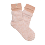 UGG 06. SOCKS - WOMENS SOCKS - WOMENS SOCKS GIFT Women's Rib Knit Slouchy Quarter Sock ROSE TEA OS