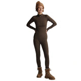 Varley 02. WOMENS APPAREL - WOMENS SKI - WOMENS THERMAL TOPS Women's Always Warm Half Zip Baselayer DEEP CHOCOLATE MARL