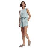 Varley 02. WOMENS APPAREL - WOMENS SHORTS - WOMENS SHORTS LOUNGE Women's Atrium High Rise Short 3.5" ETHER BLUE