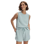 Varley 02. WOMENS APPAREL - WOMENS SHORTS - WOMENS SHORTS LOUNGE Women's Atrium High Rise Short 3.5" ETHER BLUE