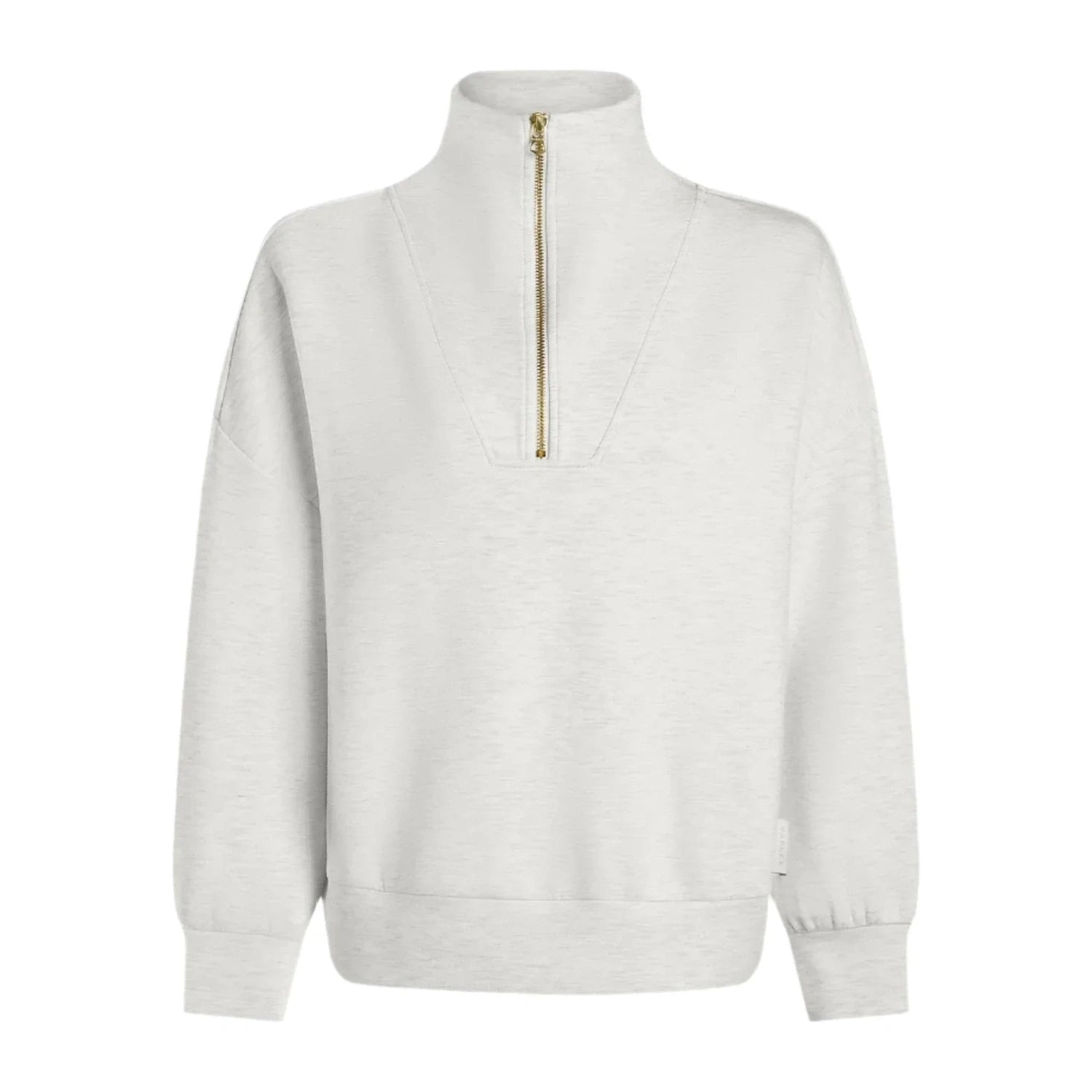 VARLEY 02. WOMENS APPAREL - WOMENS HOODIES|SWEATERS - WOMENS PO Q ZIP Women's Betsy Half Zip Sweat IVORY MARL