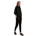 Varley 02. WOMENS APPAREL - WOMENS HOODIES|SWEATERS - WOMENS PO Q ZIP Women's Betsy Sweat BLACK